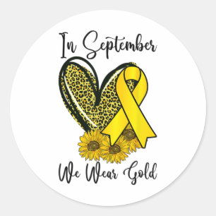 In September We Wear Gold Childhood Cancer Awarene Classic Round Sticker