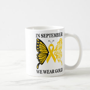 In September We Wear Gold Childhood Cancer Awarene Coffee Mug