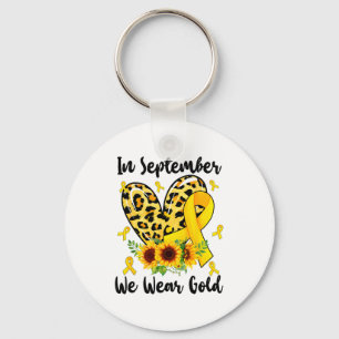 In September We Wear Gold Childhood Cancer Awarene Key Ring