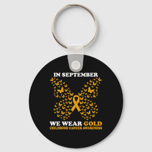 In September We Wear Gold Childhood Cancer Awarene Key Ring
