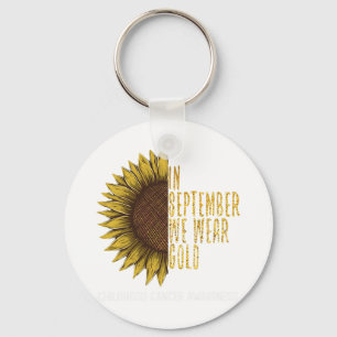 In September We Wear Gold Childhood Cancer Awarene Key Ring