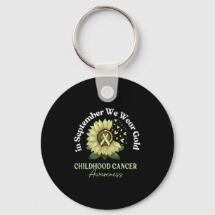 In September We Wear Gold Childhood Cancer Awarene Key Ring