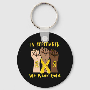 In September We Wear Gold Childhood Cancer Awarene Key Ring