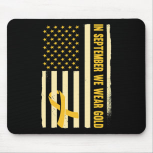 In September We Wear Gold Childhood Cancer Awarene Mouse Pad