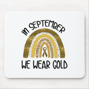 In September We Wear Gold Childhood Cancer Awarene Mouse Pad