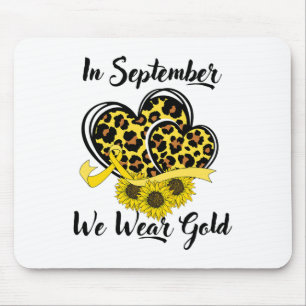 In September We Wear Gold Childhood Cancer Awarene Mouse Pad