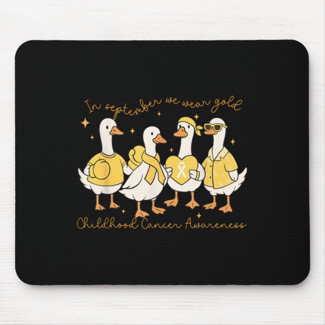 In September We Wear Gold Childhood Cancer Awarene Mouse Pad (Front)