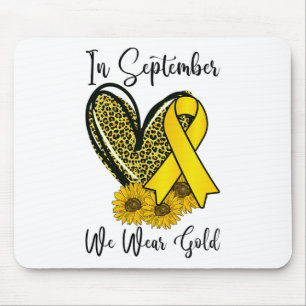 In September We Wear Gold Childhood Cancer Awarene Mouse Pad