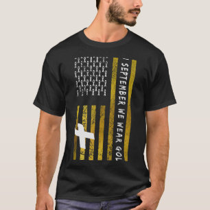 In September We Wear Gold Childhood Cancer Awarene T-Shirt