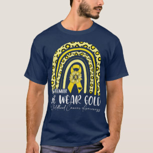 In September We Wear Gold-Childhood Cancer Leopard T-Shirt