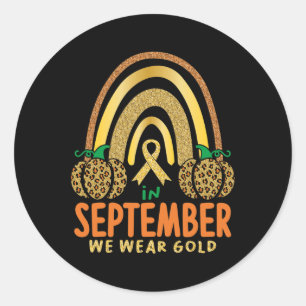 In September We Wear Gold Childhood Child Cancer A Classic Round Sticker