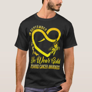 In September We Wear Gold Golden Ribbon Childhood T-Shirt