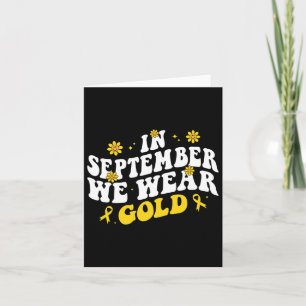 In September We Wear Gold Groovy Childhood Cancer Card