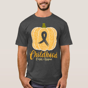 In September We Wear Gold Pumpkin-Childhood Cancer T-Shirt