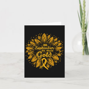 In September We Wear Gold Ribbon Childhood Cancer  Card