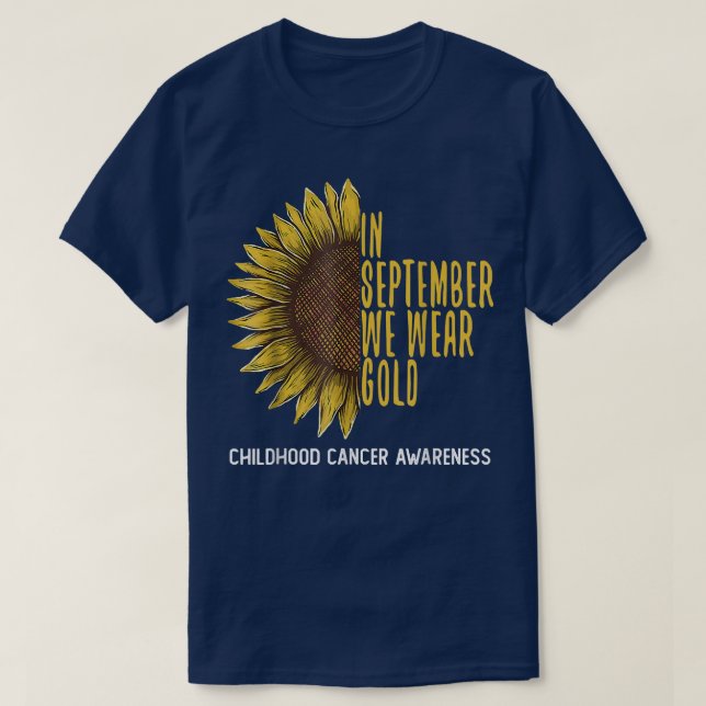 In September We Wear Gold Shirt Childhood Cancer A (Design Front)