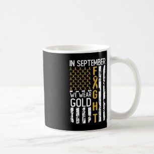 In September We Wear Gold USA Childhood Cancer Awa Coffee Mug
