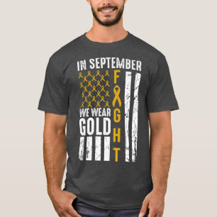 In September We Wear Gold USA Childhood Cancer Awa T-Shirt