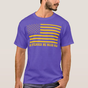In September We Wear Golden Childhood Cancer Aware T-Shirt