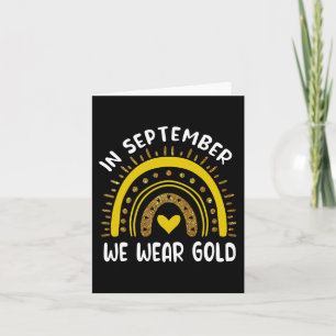 In September We Wear Golden Childhood Cancer Cute Card