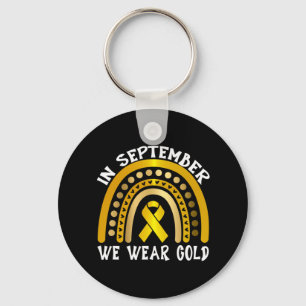 in september we wear golds football and pumpkin key ring