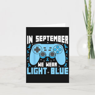 In September We Wear Light Blue Prostate Cancer Ga Card