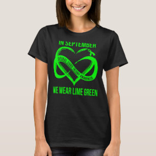 In September We Wear Lime Green Spinal Cord Injury T-Shirt
