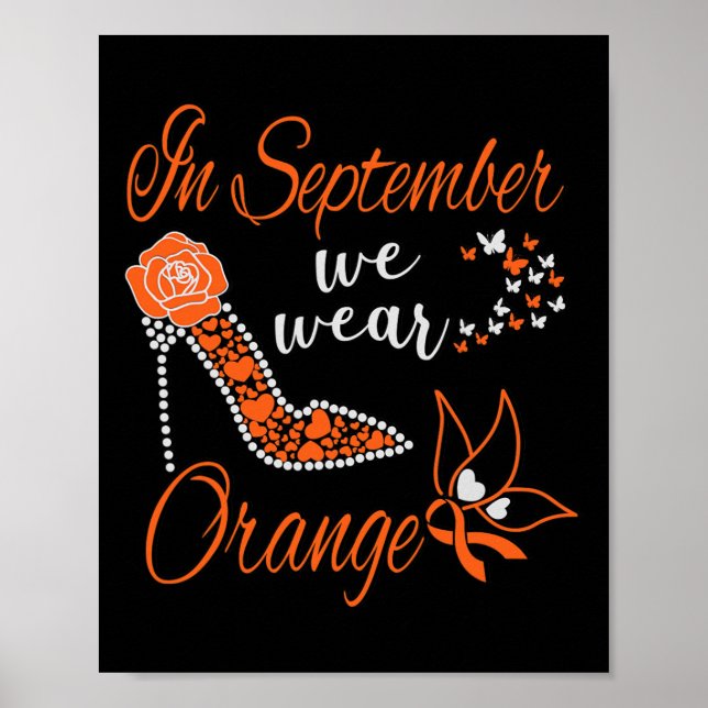 In September We Wear Orange Leukaemia Awareness Mo Poster (Front)