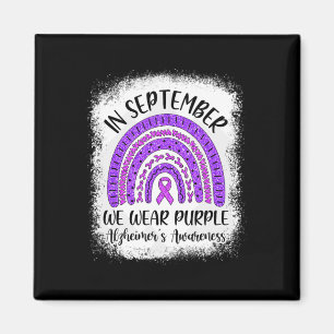 In September We Wear Purple Alzheimerheimer's Awar Magnet