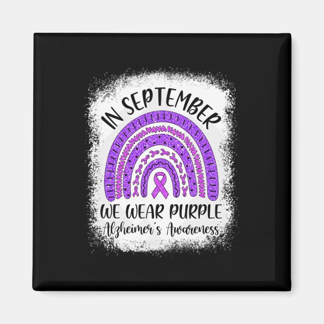 In September We Wear Purple Alzheimerheimer's Awar Magnet (Front)