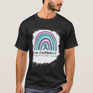 In September We Wear Purple And Teal Bleach Suicid T-Shirt