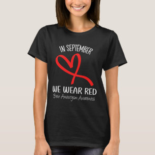 In September We Wear Red Brain Aneurysm Awareness  T-Shirt