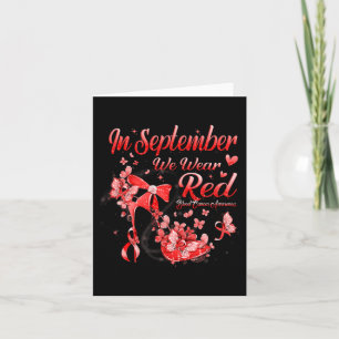 In September We Wear Red Butterfly Blood Cancer Aw Card