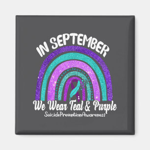 In September We Wear Teal & Purple Rainbow Sui Magnet