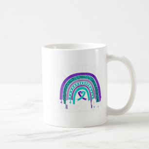In September We Wear Teal &amp; Purple Suicide Pre Coffee Mug
