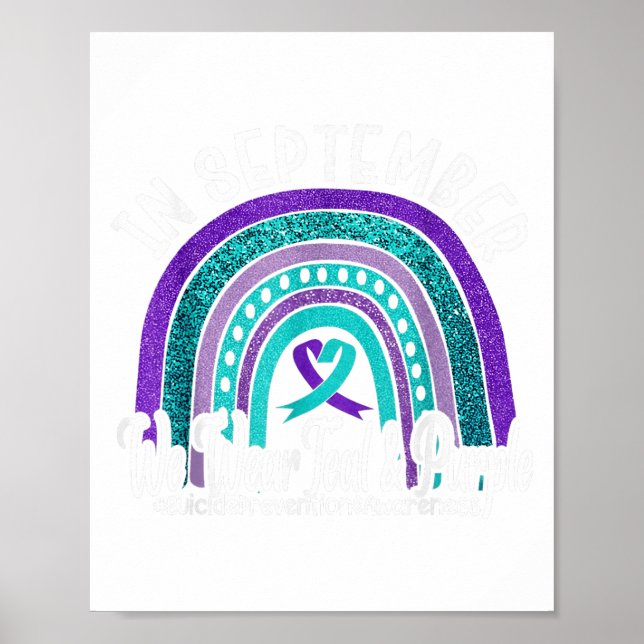 In September We Wear Teal &amp; Purple Suicide Pre Poster (Front)