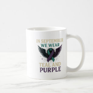 In September We Wear Teal And Purple  Coffee Mug