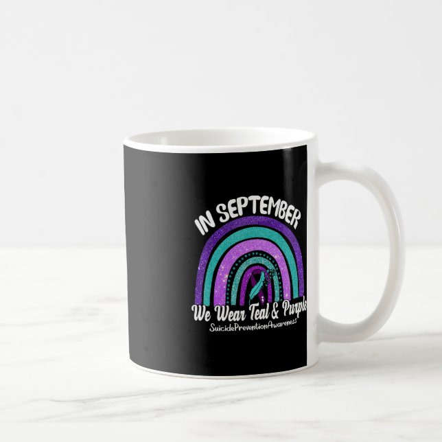 In September We Wear Teal and Purple Rainbow Suici Coffee Mug (Right)