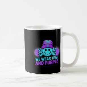 In September We Wear Teal And Purple Suicide Preve Coffee Mug