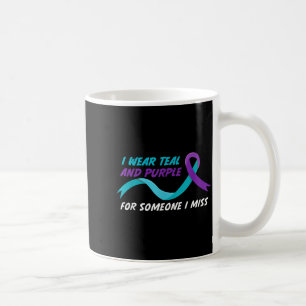 In September We Wear Teal And Purple Suicide Preve Coffee Mug