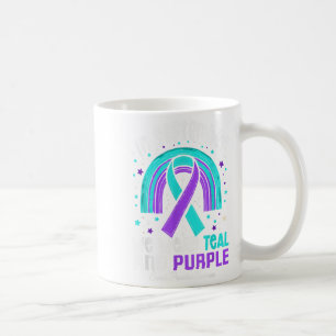 In September We Wear Teal Purple Ribbon Suicide Pr Coffee Mug