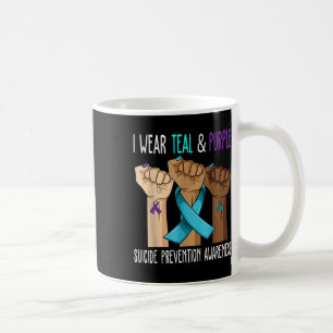 In September We Wear Teal Purple Ribbon Suicide Pr Coffee Mug