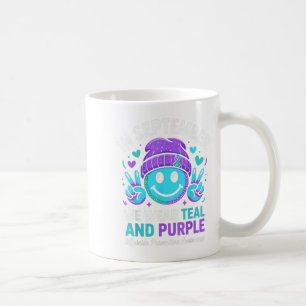 In September We Wear Teal Purple Ribbon Suicide Pr Coffee Mug