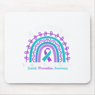 In September We Wear Teal Purple Ribbon Suicide Pr Mouse Pad