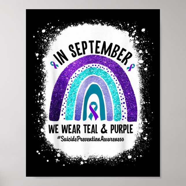 In September We Wear Teal Purple Suicide Preventio Poster (Front)