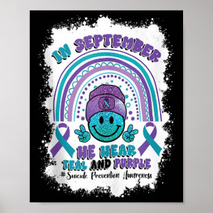 In September We Wear Teal Purple Tank Top Poster