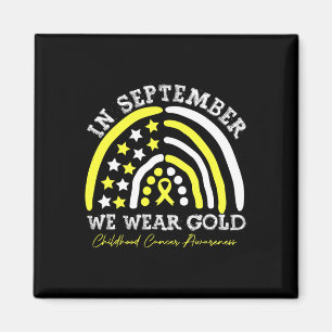 In September We Wear Yellow Childhood Cancer Star Magnet