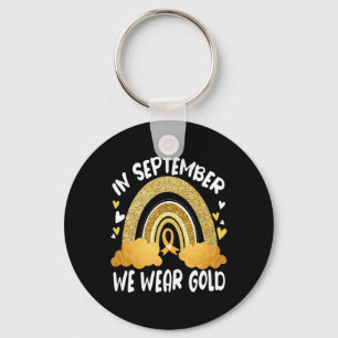 In September We Wearshiny Rainbow Childhood Cancer Key Ring
