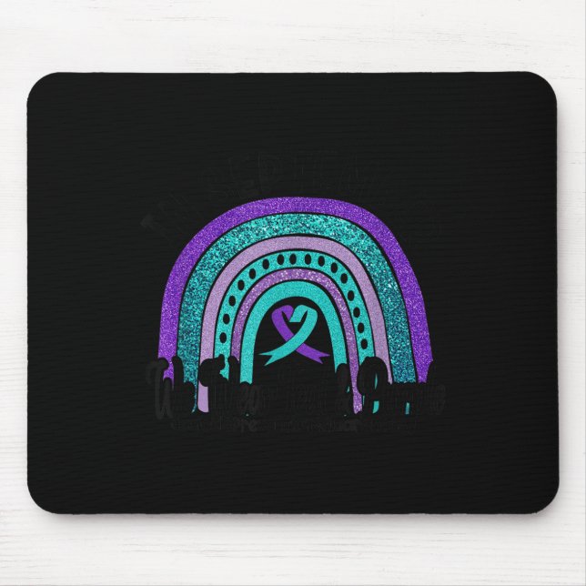 In September Wear Teal And Purple Rainbow Suicide  Mouse Pad (Front)