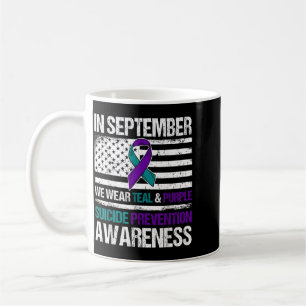 In September Wear Teal Purple Suicide Prevention Coffee Mug
